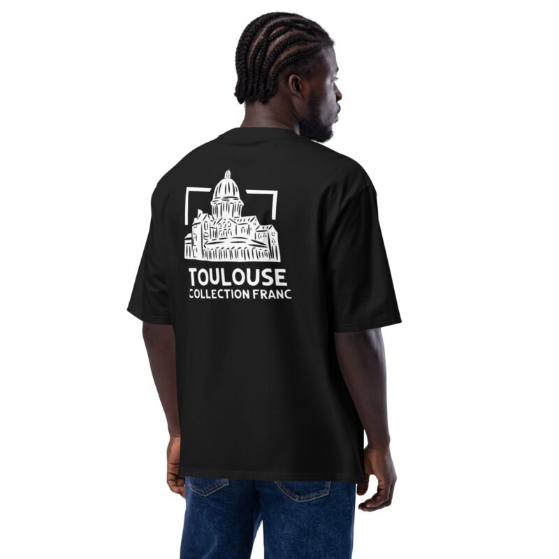 t-shirt toulouse oversized noir 3/4